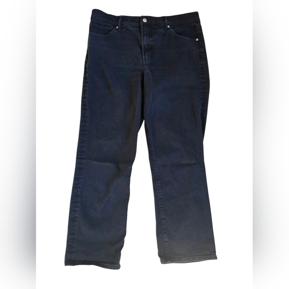 Express Straight Ankle High Rise Jeans Black Size 12R